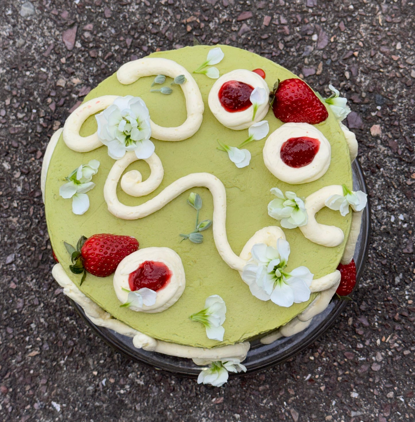 Strawberry Matcha Cake