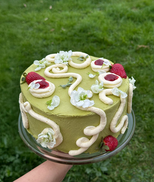 Strawberry Matcha Cake